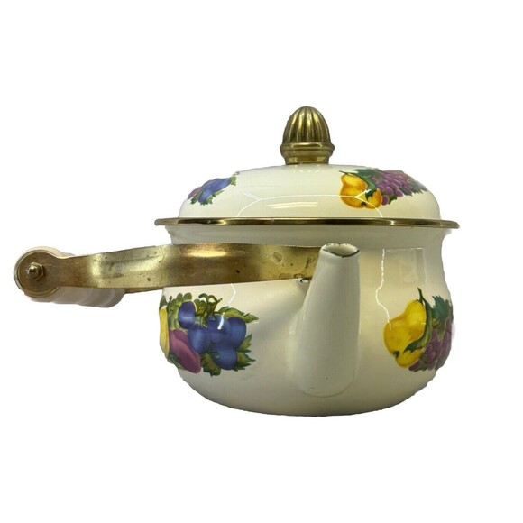 Vintage Metro VitroCeramic Gas Electric Induction Fruit Theme Country Tea Kettle - Picture 6 of 16